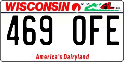 WI license plate 469OFE