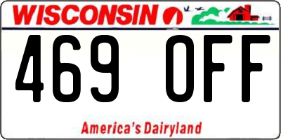 WI license plate 469OFF