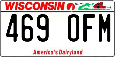 WI license plate 469OFM