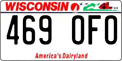 WI license plate 469OFO