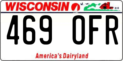 WI license plate 469OFR