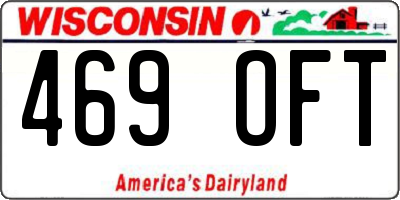 WI license plate 469OFT
