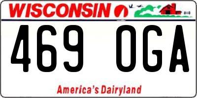 WI license plate 469OGA