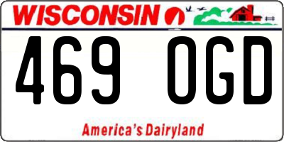 WI license plate 469OGD