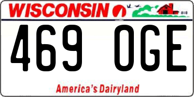 WI license plate 469OGE