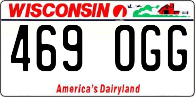 WI license plate 469OGG