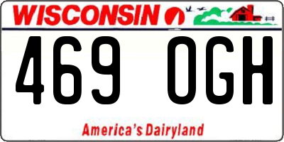 WI license plate 469OGH