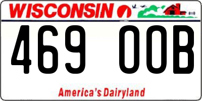 WI license plate 469OOB