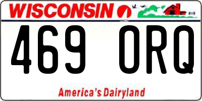 WI license plate 469ORQ