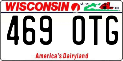 WI license plate 469OTG