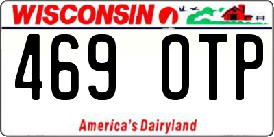 WI license plate 469OTP