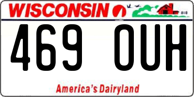 WI license plate 469OUH