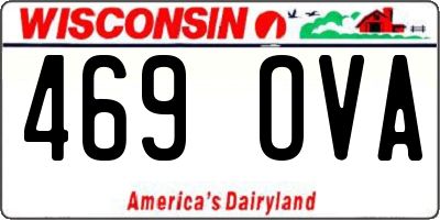 WI license plate 469OVA
