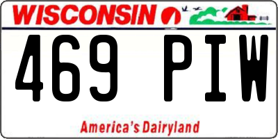 WI license plate 469PIW