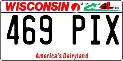 WI license plate 469PIX