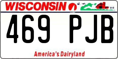 WI license plate 469PJB