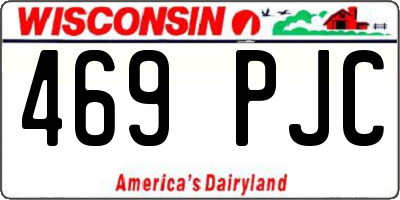 WI license plate 469PJC