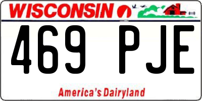 WI license plate 469PJE