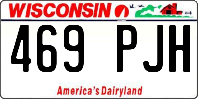 WI license plate 469PJH