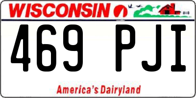 WI license plate 469PJI