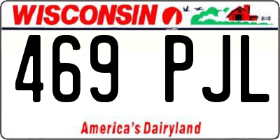 WI license plate 469PJL