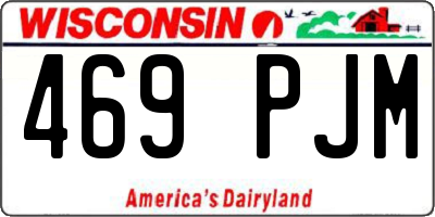 WI license plate 469PJM