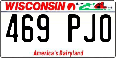 WI license plate 469PJO