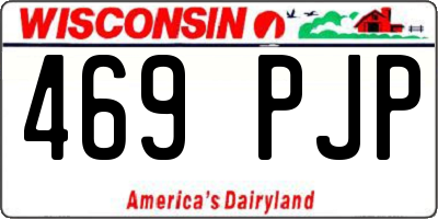 WI license plate 469PJP