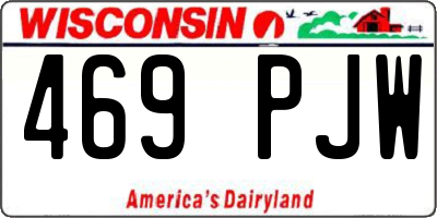 WI license plate 469PJW