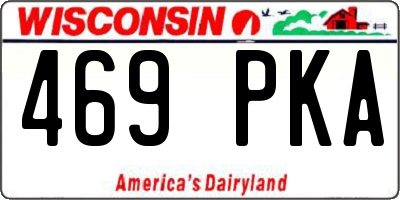 WI license plate 469PKA