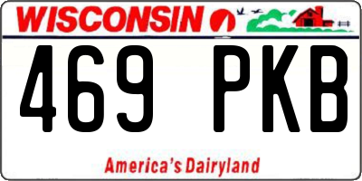 WI license plate 469PKB