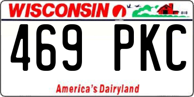 WI license plate 469PKC
