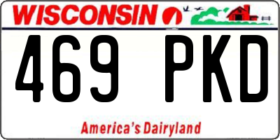 WI license plate 469PKD