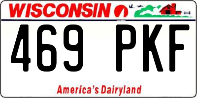 WI license plate 469PKF