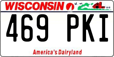 WI license plate 469PKI