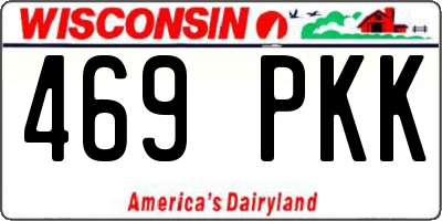 WI license plate 469PKK