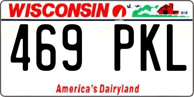 WI license plate 469PKL
