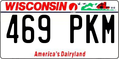 WI license plate 469PKM