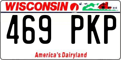 WI license plate 469PKP