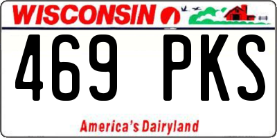 WI license plate 469PKS