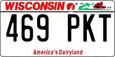 WI license plate 469PKT