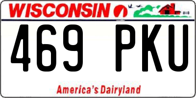 WI license plate 469PKU