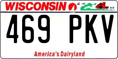 WI license plate 469PKV