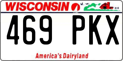WI license plate 469PKX