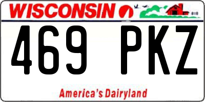 WI license plate 469PKZ