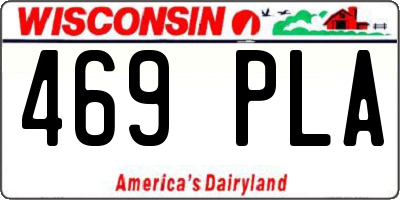 WI license plate 469PLA