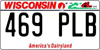 WI license plate 469PLB
