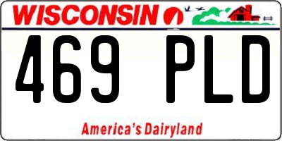 WI license plate 469PLD