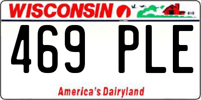 WI license plate 469PLE