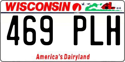 WI license plate 469PLH